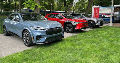 EV crossovers from Ford, Toyota and Chevrolet at the NASCAR EV prototype reveal