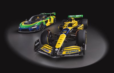 McLaren Senna and MCL38 in 'Senna Sempre' livery