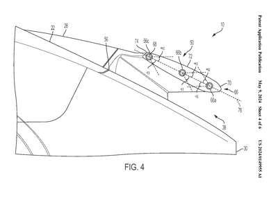 Patent drawing showing a side sectional view of the proposed aero device