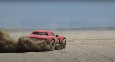 Off-road Dodge Viper doughnutting